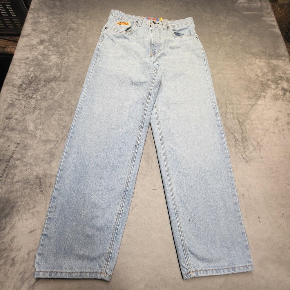 Empyre Jeans Womens 28 Blue Straight Relaxed Light Wash Cotton Pockets